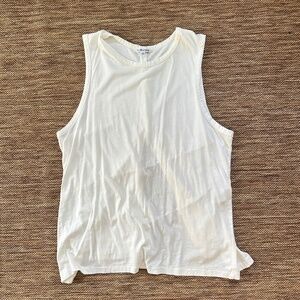 Ann Demeulemeester Heda Tank Keyhole Slit Open Back with Ties in White Size 42